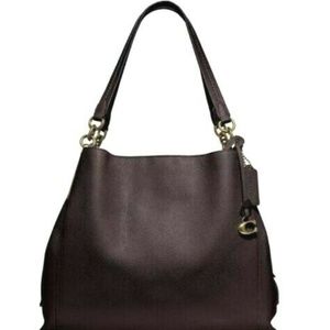 Coach Pebble leather Dalton 31 Oxblood Bag